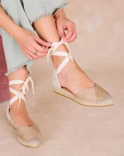 Espadrilles-Polin et moi Allegra Ribbon Espadrille BEIGE