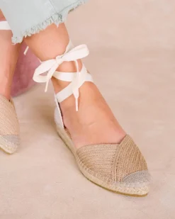 Espadrilles-Polin et moi Allegra Ribbon Espadrille BEIGE