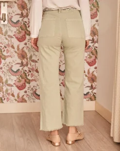 Pantalon-Polin et moi Ameline Flare Pantalon en denim Eucalyptus