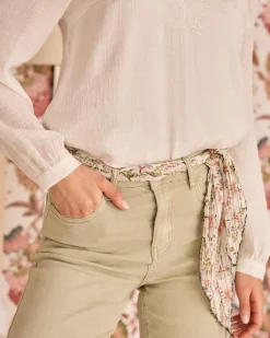 Pantalon-Polin et moi Ameline Flare Pantalon en denim Eucalyptus