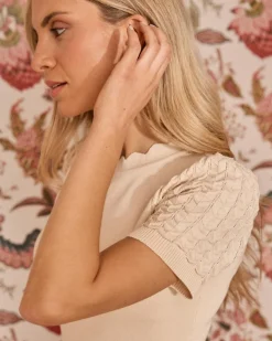 Point|Robes Et Combinaisons-Polin et moi Ania Knit Curto Dress BEIGE