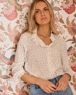 Maternité|Chemisiers Et Chemises-Polin et moi Anina Blouse à pois Cru