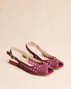 Danseurs|Tressé-Polin et moi Ballerines Félicité tressée bougainvillée