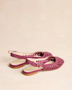 Danseurs|Tressé-Polin et moi Ballerines Félicité tressée bougainvillée