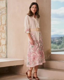 Maternité|Robes Et Combinaisons-Polin et moi Basilia Robe chemise Cru