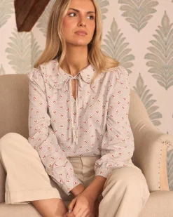 Chemisiers Et Chemises-Polin et moi Blouse à col Juliette blanc