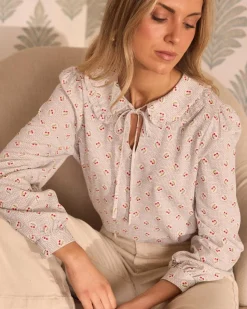 Chemisiers Et Chemises-Polin et moi Blouse à col Juliette blanc