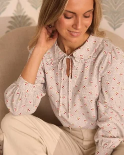 Chemisiers Et Chemises-Polin et moi Blouse à col Juliette blanc