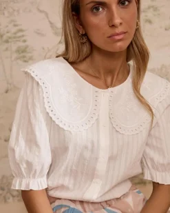 Maternité|Chemisiers Et Chemises-Polin et moi Blouse à col Simona blanc