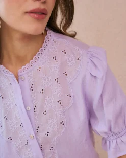 Chemisiers Et Chemises-Polin et moi Blouse à volants Zelicia Lilas