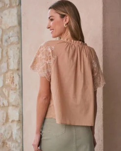 Maternité|Chemisiers Et Chemises-Polin et moi Blouse avec broderie Martha Chameau