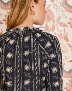 Chemisiers Et Chemises-Polin et moi Blouse Flores Sol Marin