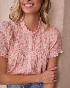 Chemisiers Et Chemises-Polin et moi Blouse Garine Fleurs Nu