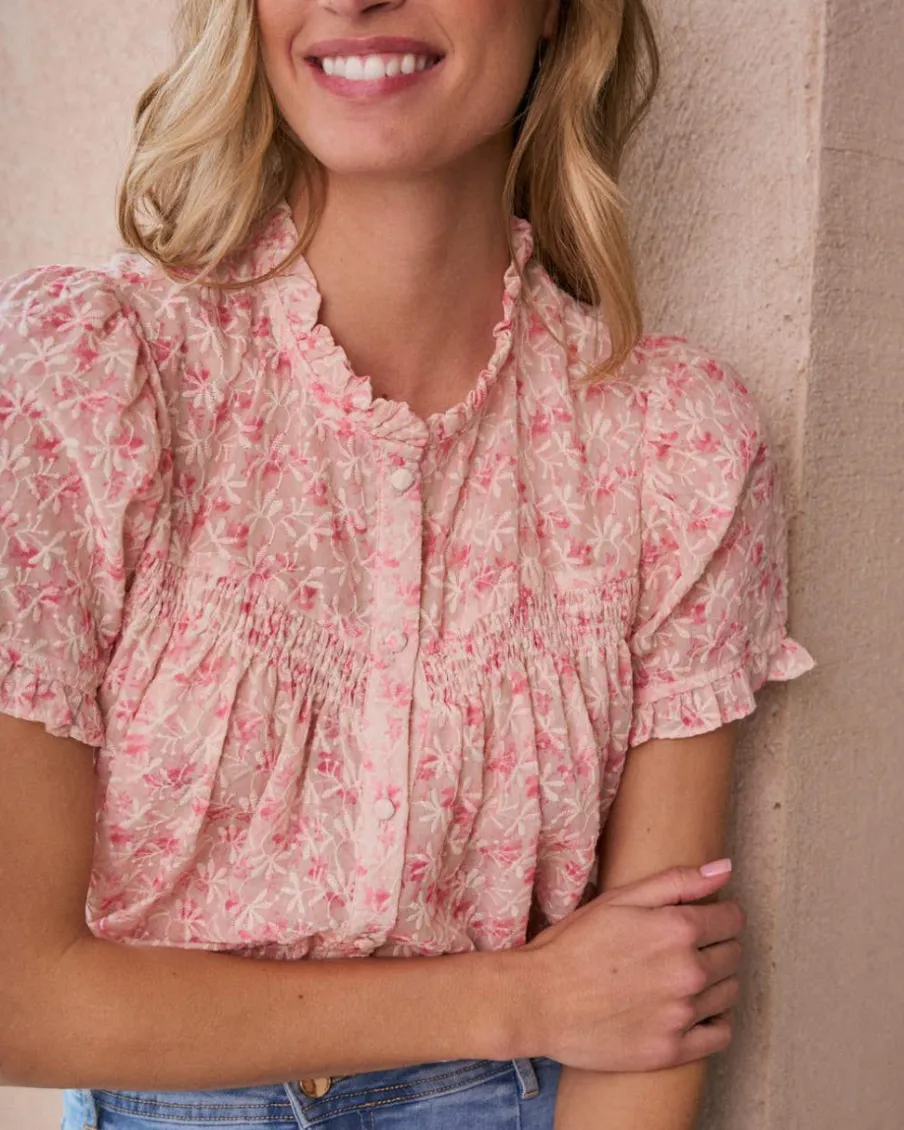 Chemisiers Et Chemises-Polin et moi Blouse Garine Fleurs Nu