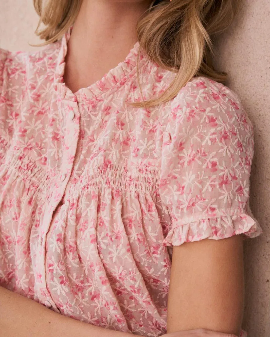 Chemisiers Et Chemises-Polin et moi Blouse Garine Fleurs Nu