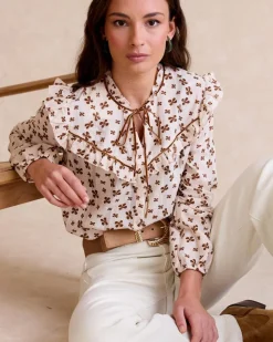 Chemisiers Et Chemises-Polin et moi Blouse imprimée Azucena Cru