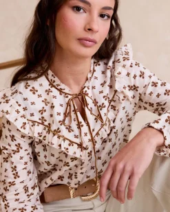 Chemisiers Et Chemises-Polin et moi Blouse imprimée Azucena Cru