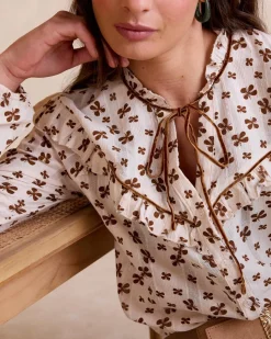 Chemisiers Et Chemises-Polin et moi Blouse imprimée Azucena Cru
