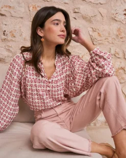 Chemisiers Et Chemises-Polin et moi Blouse imprimée Sophie MAQUILLAGE