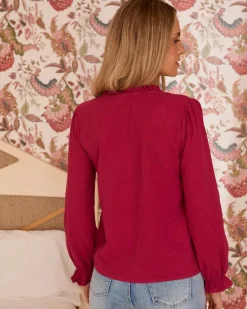 Maternité|Chemisiers Et Chemises-Polin et moi Blouse imprimer Rosalía cerise