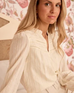 Maternité|Chemisiers Et Chemises-Polin et moi Blouse rayée en lurex Sabriel Cru