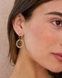 Joaillerie-Polin et moi Boucle d’oreille Estrella Estica BLANC/OR