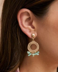 Joaillerie-Polin et moi Boucle d’oreille Lúmina Stones Vertd’eau