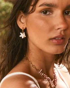 Bain-Polin et moi Boucle d’oreille étoile mer blanc