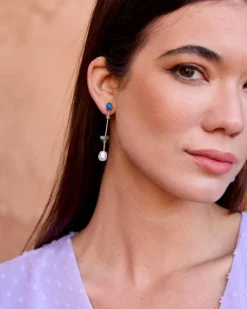 Joaillerie-Polin et moi Boucles d’oreilles Camélia Pierre HUILE