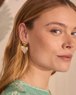 Joaillerie-Polin et moi Boucles d’eilles cœur rubis Or