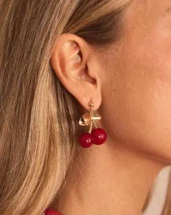 Joaillerie-Polin et moi Boucles d’oreilles Dalia cerise