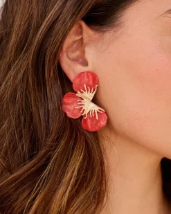 Joaillerie-Polin et moi Boucles d’oreilles demi-grain corail