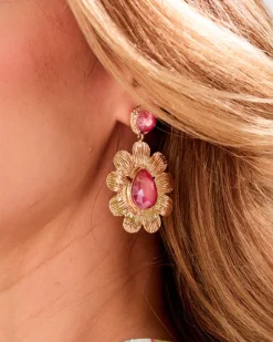 Joaillerie-Polin et moi Boucles d’oreilles en pierre d’or bougainvillée