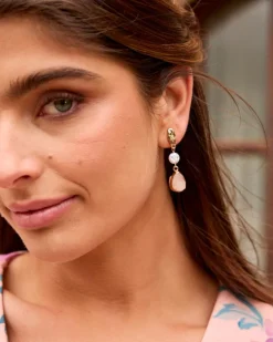 Joaillerie-Polin et moi Boucles d’oreilles en pierre Rose