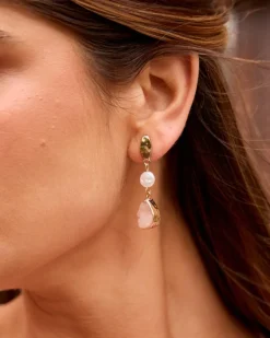 Joaillerie-Polin et moi Boucles d’oreilles en pierre Rose