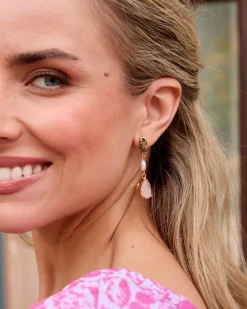 Joaillerie-Polin et moi Boucles d’oreilles en pierre Rose