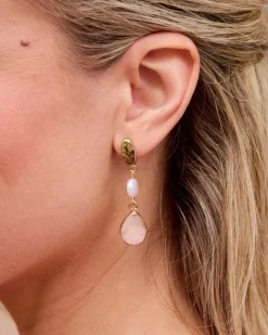 Joaillerie-Polin et moi Boucles d’oreilles en pierre Rose