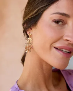 Joaillerie-Polin et moi Boucles d’eilles fleur Bleuet Or