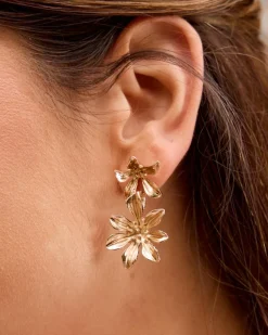 Joaillerie-Polin et moi Boucles d’eilles fleur de rose Or