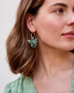 Joaillerie-Polin et moi Boucles d’oreilles fleur de Bougan HUILE