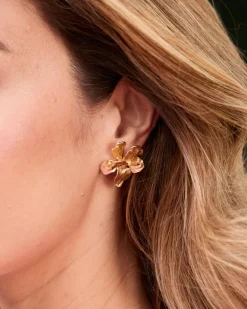Joaillerie-Polin et moi Boucles d’eilles fleur Luxa Or