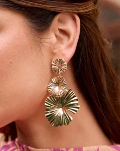 Joaillerie-Polin et moi Boucles d’eilles fleur Lisan Or