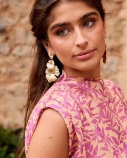 Joaillerie-Polin et moi Boucles d’eilles fleur Lisan Or