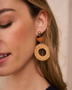 Joaillerie-Polin et moi Boucles d’oreilles rondes Voine BEIGE