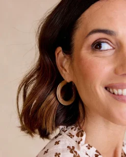 Joaillerie-Polin et moi Carey Albi Boucle d’oreille créole Marron