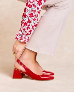 Talons Hauts-Polin et moi Chaussure Lulu Slingback Rouge