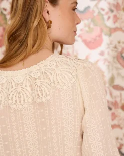 Maternité|Chemisiers Et Chemises-Polin et moi Chemise à col en dentelle Pilar Cru