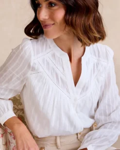 Chemisiers Et Chemises-Polin et moi Chemise à encolure Catalina BLANC