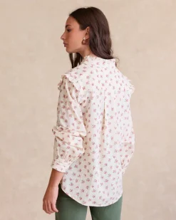 Maternité|Chemisiers Et Chemises-Polin et moi Chemise à fleurs runiques Cru