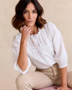 Maternité|Chemisiers Et Chemises-Polin et moi Chemise à manches tulipe BLANC